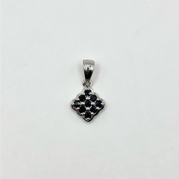 Genuine Sapphire Silver Pendant - Picture 1 of 3